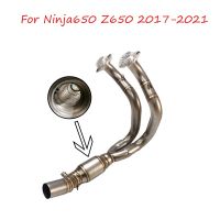 ท่อหัวสแตนเลสสีไทเทเนียมสำหรับ Ninja650/Z650 2017-2022 ER6N ER6F 2017-2019