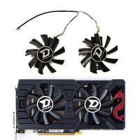 พัดลมระบายความร้อน GPU ข้อมูล GA92B2U 87มม. GA92S2U สำหรับ Powercolor Radeon มังกรแดง RX 570พัดลมระบายความร้อนแบบการ์ดจอคู่