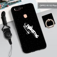 เคสซิลิโคนนิ่มสำหรับ OPPO R11S บวกเคสโทรศัพท์กล่องคลุมทั้งหมดทาสีป้องกันการตกป้องกันรอยขีดข่วนฝาครอบโทรศัพท์สำหรับ OPPO R11S Plus,เคสโทรศัพท์ OPPO พร้อมที่วางฟรีเชือกและแหวน