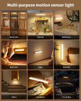 LED Magnetic Motion Sensor Night Light ไร้สาย USB ชาร์จโคมไฟกลางคืนสำหรับตู้เสื้อผ้าตู้ครัวตู้เสื้อผ้าตู้ Lamps