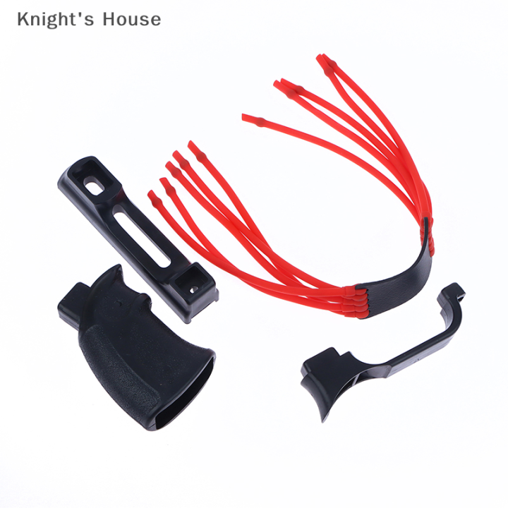 knights-house-เครื่องหนังสติ๊กสแตนเลสชิ้นส่วนหนังสติ๊กก้านยาวเข็มขัดยางทริกเกอร์อุปกรณ์ล่าสัตว์