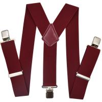 Suspenders for Men 50mm Wide Heavy Duty Big Size Work Strong clips Pants Adjustable Braces Y Back Elastic Trouser red