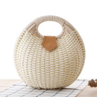 New Summer Fashion Woven Bag Women Shell Style Shoulder Bag Women Handle Handbag Handmade Hollow Out Straw Crossbody Bag Women