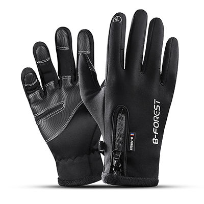 Windproof Gloves Anti-slip Windproof Warm Touch Screen Glove guantes Breathable Tactico Winter Men Women Black Zipper Gloves