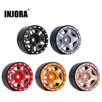 INJORA 4PCS 1.0" Beadlock CNC Micro Crawler Wheel Rim Hub for 124 RC Crawler Car Axial SCX24 90081 AXI00001