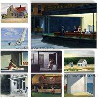 ภาพพิมพ์ผ้าใบ Rooms By The Sea &amp; Early Sunday Morning ของ Edward Hopper สำหรับตกแต่งบ้าน