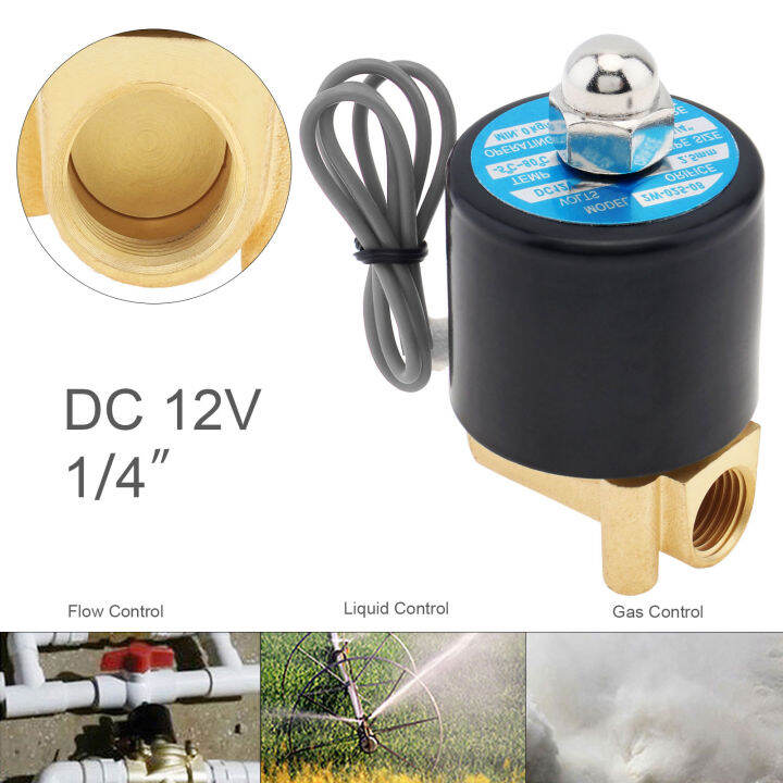 dn8-dc-12v-dc-24v-110v-ac-220v-ปกติปิดอลูมิเนียมชนิดวาล์วน้ำไฟฟ้าที่มีสองตำแหน่งและ1-4-เชื่อมต่อท่อสำหรับน้ำ-น้ำมัน-แก๊ส