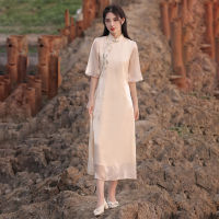 ปรับปรุง Cheongsam 2021 Aodai ระดับไฮเอนด์คว่ำสาวอารมณ์แขนใหญ่ทุกวันหนุ่มสไตล์จีน