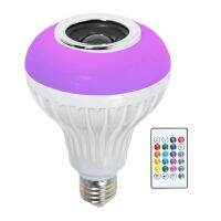 [HOT QQZIWWUJJWG 104] หลอดไฟบลูทูธพร้อมลำโพง Smart LED RGB Music Play Bulb พร้อมรีโมทคอนโทรล