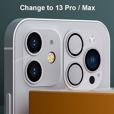 สำหรับ iPhone 12 11-13 Pro กล้องเลนส์โลหะเลนส์ปกภาพยนตร์สำหรับ iPhone XR ถึง13 13 Mini Pro เลนส์ปลอมกระจกนิรภัยป้องกัน