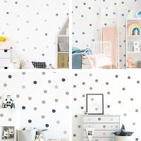 47Pcs 5.4cm/2.1inch Morandi Color Circle Wall Stickers for Kids Room DIY PVC Vinyl Dots Wall Art Nursey Baby Rooms Decoration Stickers