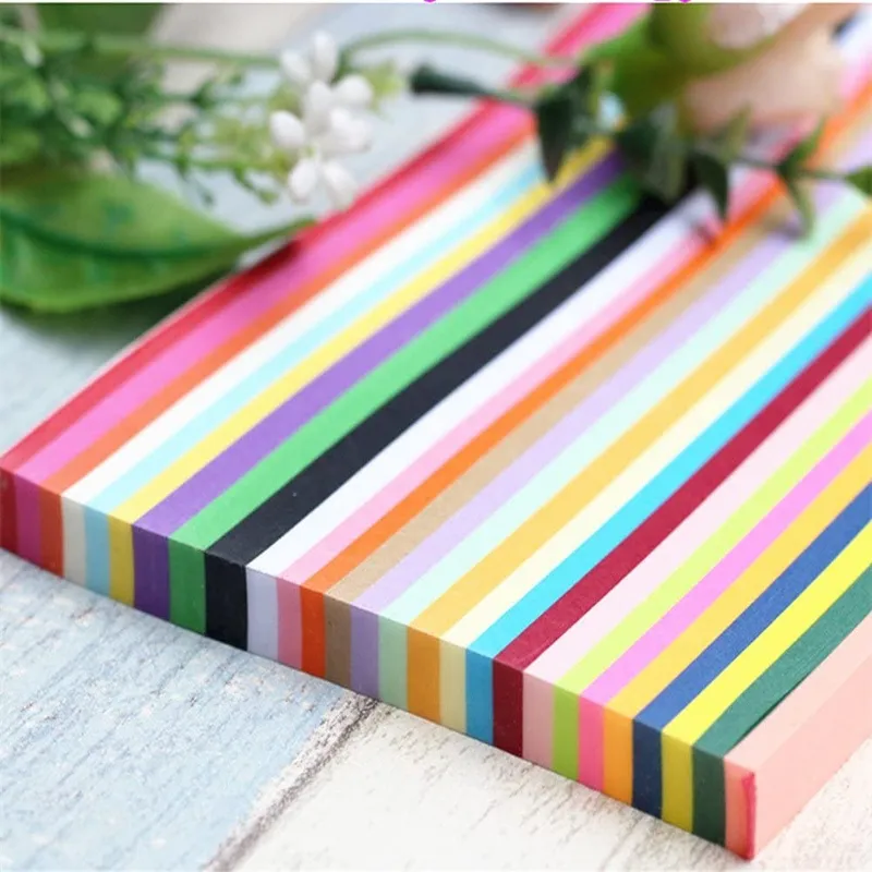 540pcs Colorful Star Strip Origami Set Colorful Hand Fold Origami DIY Gift  Paper Household Decoration for Kids Craft Paper Decor