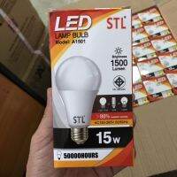 หลอดไฟ LED หลอดบับ 15W สี Warm White 3000K และ white 6500K ขั้ว E37 มาตรฐาน มอก. ยี่ห้อ STL