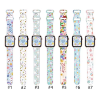 Newst สายนาฬิกา Apple ซิลิโคนลายดอกไม้เดี่ยวสำหรับนาฬิกา,สายรัดสำหรับ IWatch แบบห่วงเดี่ยวสำหรับนาฬิกา49มม. 45มม. 42มม. 38มม. 40มม. 41มม. ซีรีย์8 SE 7 6 5 4 3 2 1