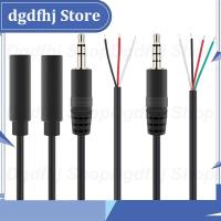 Dgdfhj Shop 3.5mm 3Pin 4pin AUX Male Female Connector Audio Extension Cable Head Line 3.5mm Stereo DIY Cable Core Wire