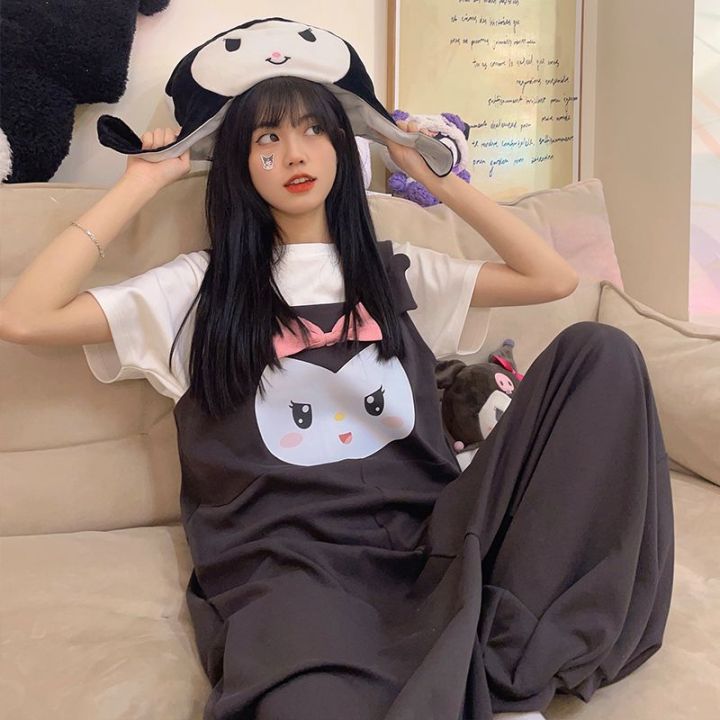 Shop Generic Kawaii Japan Anime Pajamas For Women Cute Bows Navy Collar  Nightwear Summer Cotton Short Sleeve Pajamas Sets Princess Sleepwear Online  | Jumia Ghana