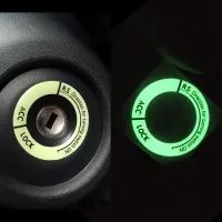 โปรโมชั่น Flash Sale : Night Luminous Car Ignition Key Ring Stickers Auto Motorcycle 3D Decals Decoration Key Fluorescent Circle