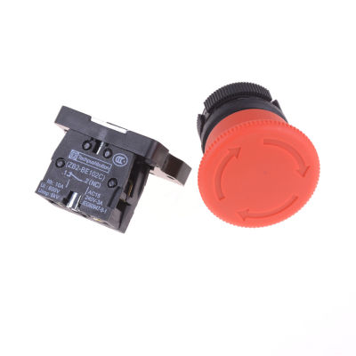 ✈️Ready Stock✈ 1pcs XB2-ES542 22mm NC Red MUSHROOM Emergency STOP PUSH button SWITCH
