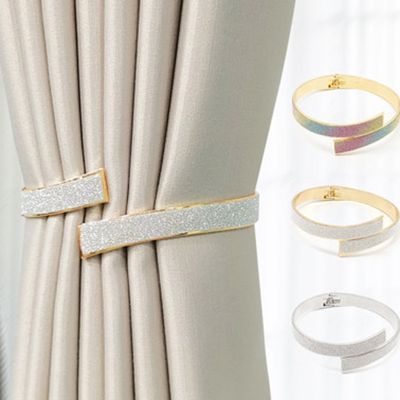 【cw】 Shiny Sequins Curtain Tiebacks Tie Rope Clip Decor Accessories Curtains Holdbacks Buckle Clips Hook Holder Home ！