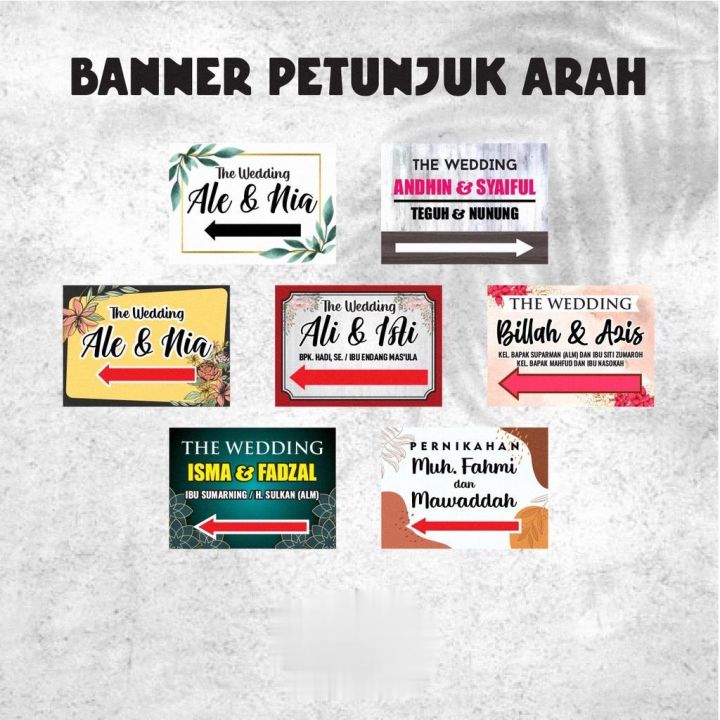 Banner Petunjuk Arah Pernikahan Jdm Lazada Indonesia