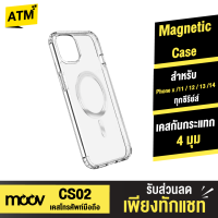 [แพ็คส่งเร็ว1วัน] Moov CS02 เคสแม่เหล็ก Magnetic Case Samsung S22 / S23 Phone 12 / 13 / 14 / 15 เคสมือถือ เคสซัมซุง เคสโทรศัพท์มือถือ เคสใส กันกระแทก ซิลิโคน