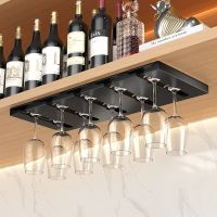 Stainless Steel Wine Glass Holder Upside Down Goblet Storage Rack Creative Hanging Cup Organizer Kitchen Cupboard Shelf Rack