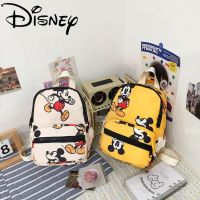 Disney Cartoon Backpack for Women Mickey Mouse Minnie Canvas Schoolbags 2pcs Detachable Backpack Students Pencil Bags Packsack