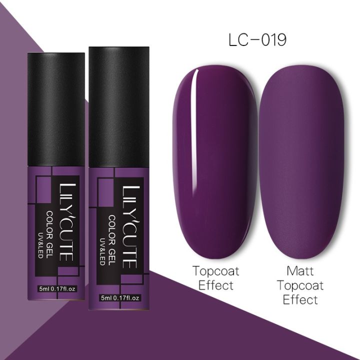 lilycute-สีทาเล็บยูวีเจล-ติดทนนาน-5-มล