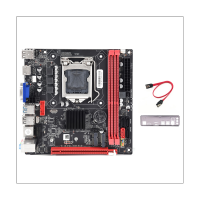 1Set B75A (B75) Motherboard+SATA Cable+Baffle LGA1155 2XDDR3 RAM Slot NVME M.2+WIFI M.2 Interface Black SATA3.0