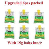 ถุงเครื่องดักแมลงวันแบบใช้แล้วทิ้งที่ดักแมลงวันแขวน6ชิ้นถุงดักกับดักยุงตัวต่อแมลงวันที่ดักแมลงวันยาฆ่าแมลงแมลงสำหรับกลางแจ้ง