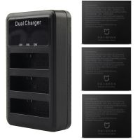 ZZOOI Mijia 4K Battery Dual Batteries Charger 3 Slot LCD Charging Battery Case For Xiaomi Mijia Mini Action Sports Camera Accessories