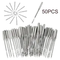 Acesia 50Pcs Assorted Home Sewing Machine Needles Craft for Brother Janome Singer