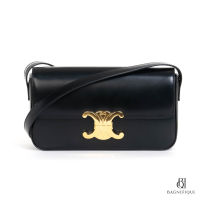 CELINE TRIOMPHE SHOULDER BLACK CALF GHW