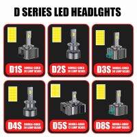 D1S 2023new D2S ไฟหน้าแบบซ่อน LED D3S D4S D8S D5S สำหรับบีเอ็มดับบิลเบนซ์ Audi VW ปลั๊กแอนด์เพลย์1:1เทอร์โบหลอดไฟรถยนต์รถยนต์ CBI ไฟหน้า90Wcanbus