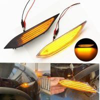 2Pieces For Porsche Cayenne 958 92A 10 14 Repeater Flashing LED Side Marker Indicator Light Car Turn Signal Dynamic Lamp Amber