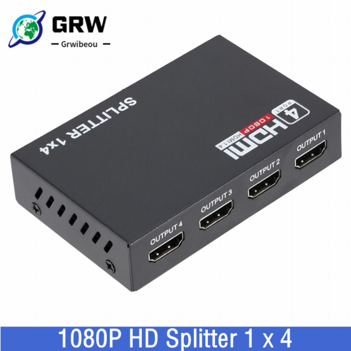 1x4-hdmi-compatible-splitter-converter-1-in-4-out-hd-เครื่องขยายเสียง1-4-hdcp-1080p-จอแสดงผลคู่สำหรับดีวีดี-ps3-hdtv-x