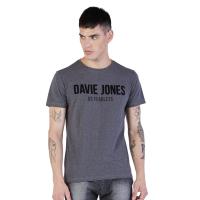 DSL001 เสื้อยืดผู้ชาย DAVIE JONES เสื้อยืดพิมพ์ลายโลโก้ สีเทา Logo Print T-Shirt in grey LG0033CD LG0005CD เสื้อผู้ชายเท่ๆ เสื้อผู้ชายวัยรุ่น