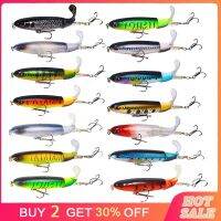 【hot】► 5-10pcs Luya Fishing Tackle Set Artificial Hard Bait Wobbler Rotating Tail Eyes Floating