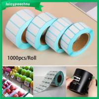 JUICYPEACHNU 1000pcs/Roll สะดวก อุปกรณ์การพิมพ์ แท็กเปล่า กระดาษกาว ป้ายบรรจุภัณฑ์ สติ๊กเกอร์กันความร้อน กันน้ำ