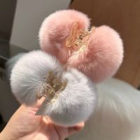 【cw】 Fur Hair Claw Fluffy Grab Hairpin Small Pins Headwear Accessories