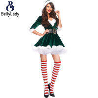 Green Red Christmas Costume Performance Christmas Costume【fast】