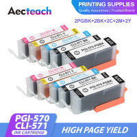 Aecteach ตลับหมึก570สำหรับ PGI-570แคนนอน MG5751 MG5750 MG5752 MG5753มก. 5750 5751 PGI570ตลับหมึก