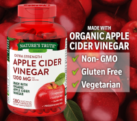 Natures Truth Apple Cider Vinegar 1200  mg.180 Capsules แอปเปิ้ลไซเดอร์ ออแกนิค มี อย.