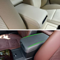 รถไมโครไฟเบอร์หนังภายในศูนย์ที่เท้าแขนกล่องปกสติ๊กเกอร์ตัดสำหรับ Toyota Camry 2012 2013 2014 2015 2016 2017