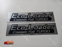 สติ้กเกอร์ ECO-Loader Common Rail TURBO ติดข้างประตูกระบะ NISSAN 1ชุดมี2ชิ้น งานสกรีน ขนาดเท่าoriginal