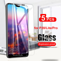 5Pcs กระจกนิรภัยสำหรับ Huawei P20 Lite ป้องกันหน้าจอแก้วแกร่งสำหรับ Huawei P20 Pro ป้องกันฟิล์ม 9H Huwei P20 Glass-SOPO STORE