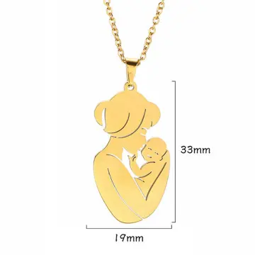 Family Necklace, Father-Daughter-Son-Mother, made of 925 sterling silver /  18k gold finish with enamel | Charming Pendants