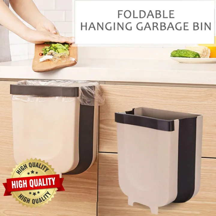 Hanging Trash Can Kitchen Cabinet Drawer Type Car Hanging Folding Trash ...