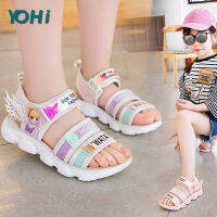 YOHI kids Angel wings Flip Flops Slides Sandals beach shoes for girls fashion Outdoor non-slip sports sandals for 4 to 5 6 7 8 9 10 11 12 13 14 15 16 17 yrs years old girl child size 26-37