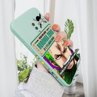 เคส PMP สำหรับ Realme X Realme XT รูปการ์ตูนสุดเจ๋ง Zoro เคสป้องกันแบบน้ำลายขอบสี่เหลี่ยมเคสโทรศัพท์คลุมทั้งหมดปลอกซิลิโคน